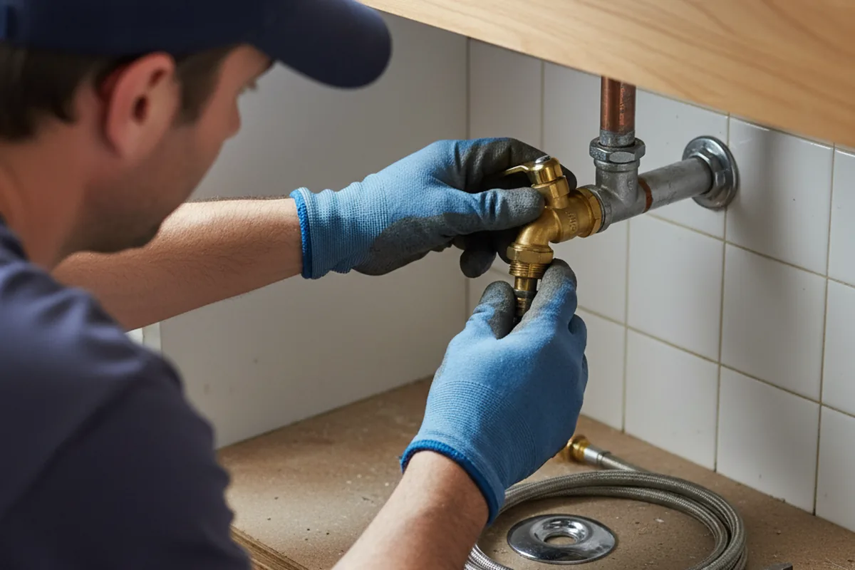 Shutoff valve and fitting work during Burst Pipe Repair in Truckee